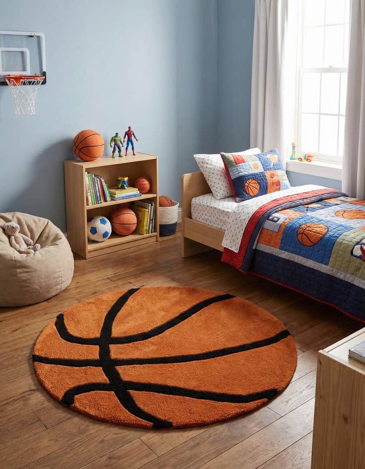 Detail image of  3' 1 x 3' 1 Playtime Kids Wool Freeform Rug