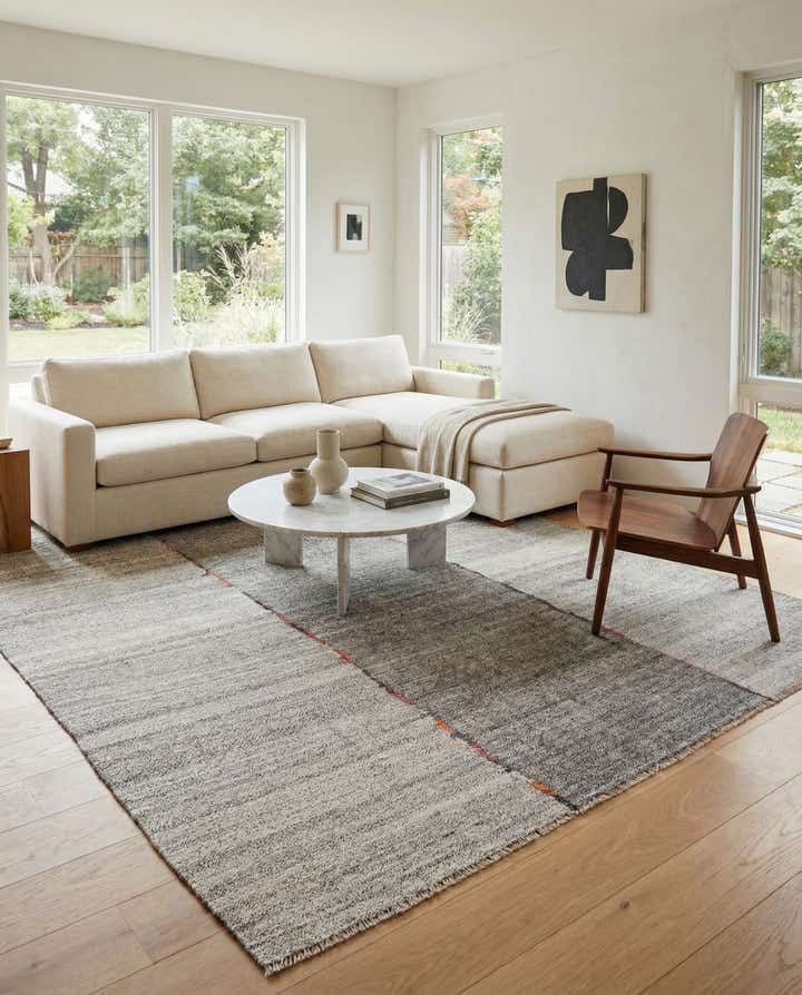 250cm x 295cm Handgewebt Kilim Modern Wolle Teppich