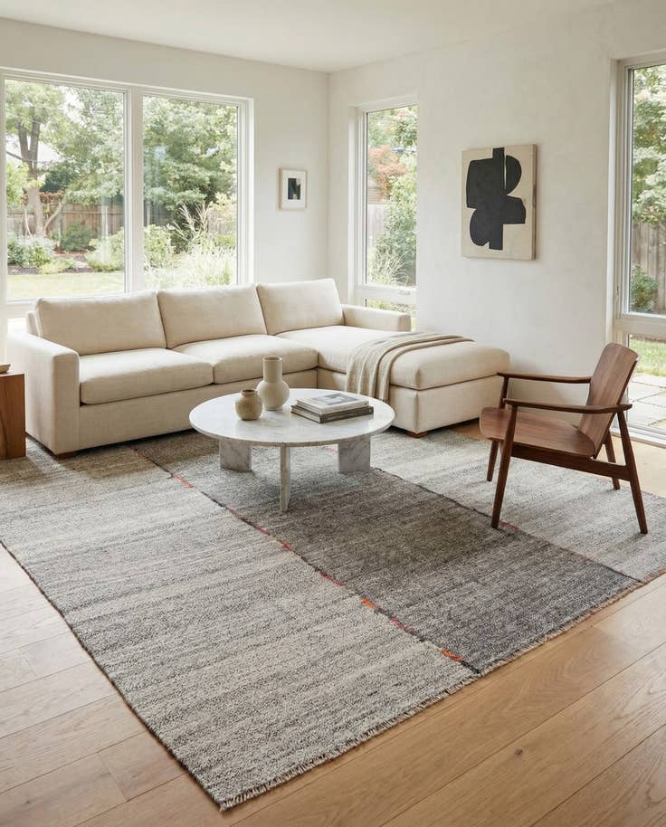 Detailansicht von 250cm x 295cm Handgewebt Kilim Modern Wolle Teppich