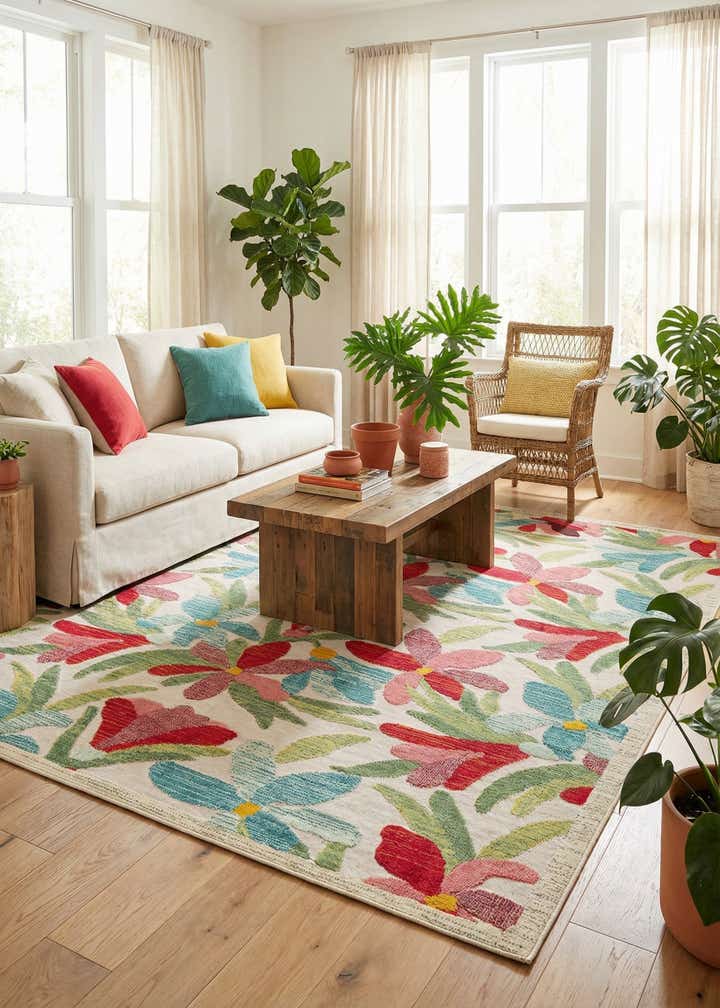 9' x 12' Easy-Clean Casablanca Indoor / Outdoor Rug