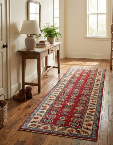 2' 9 x 9' 8 Hand Knotted Kazak Runner Rug