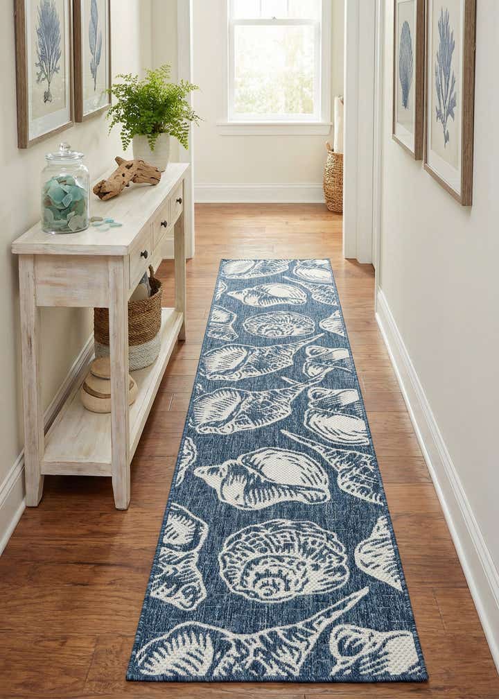 2' x 8' Easy-Clean Coastal Indoor / Outdoor Runner Rug