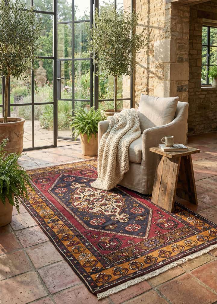 3' 4 x 5' 9 Hand Knotted Yahyali Oriental Wool Rug