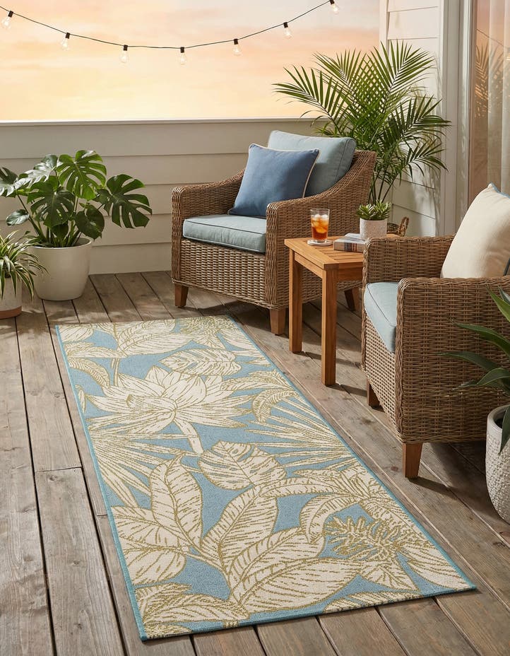 2' x 5' Easy-Clean Botanical Indoor / Outd...