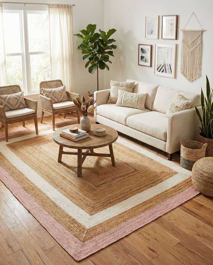 9' x 12' Handmade Braided Jute Rug