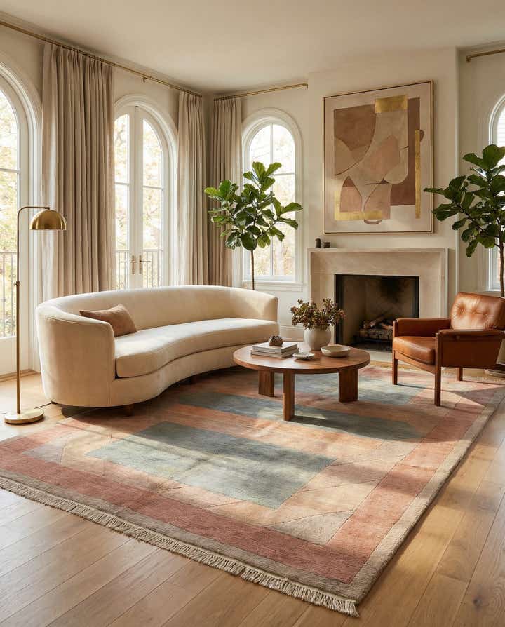 5' 8 x 7' 9 Hand Knotted Tibet Wool Rug