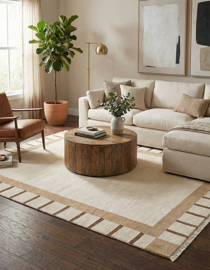 Detail image of 6' 9 x 9' 5  Hand Knotted Darya Wool Rug