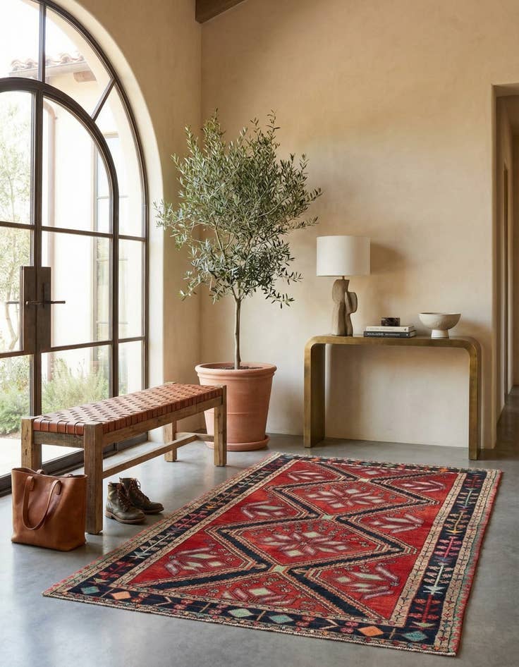 Detail image of 4' 8 x 8' 3 Hamedan Rug