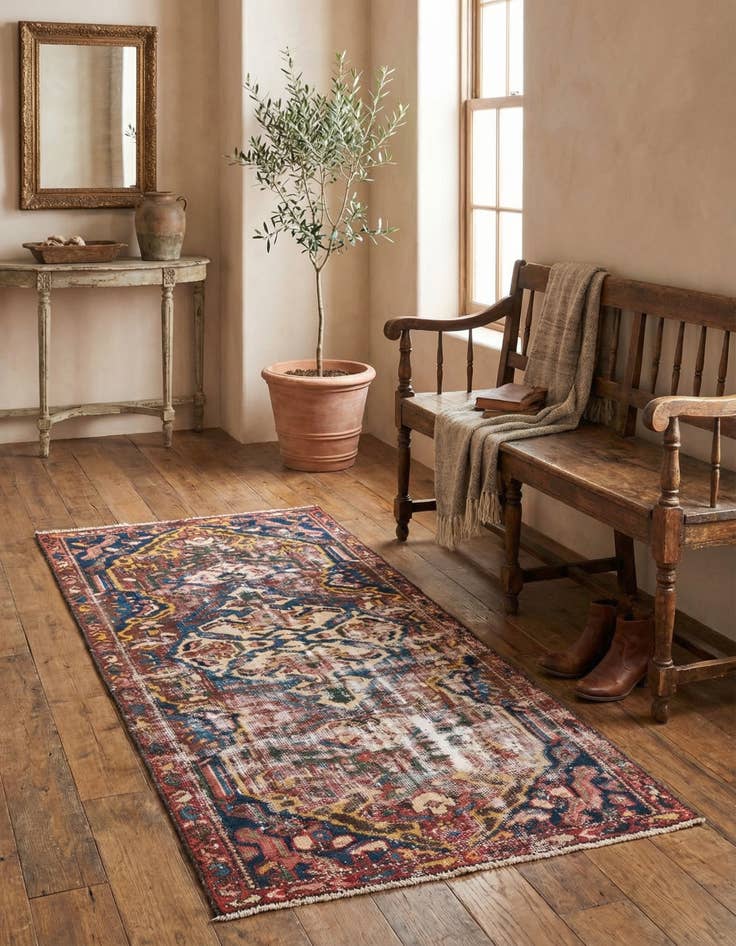 Detail image of 3' x 6'  Hand Knotted Ultra Vintage Persian Wool Runner Rug