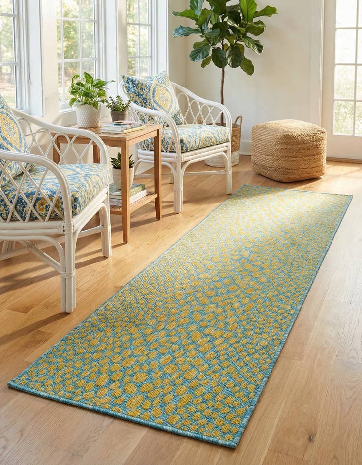 Detail image of 2' x 6' Easy-Clean Jill Zarin Cape Town Indoor / Outdoor Runner Rug