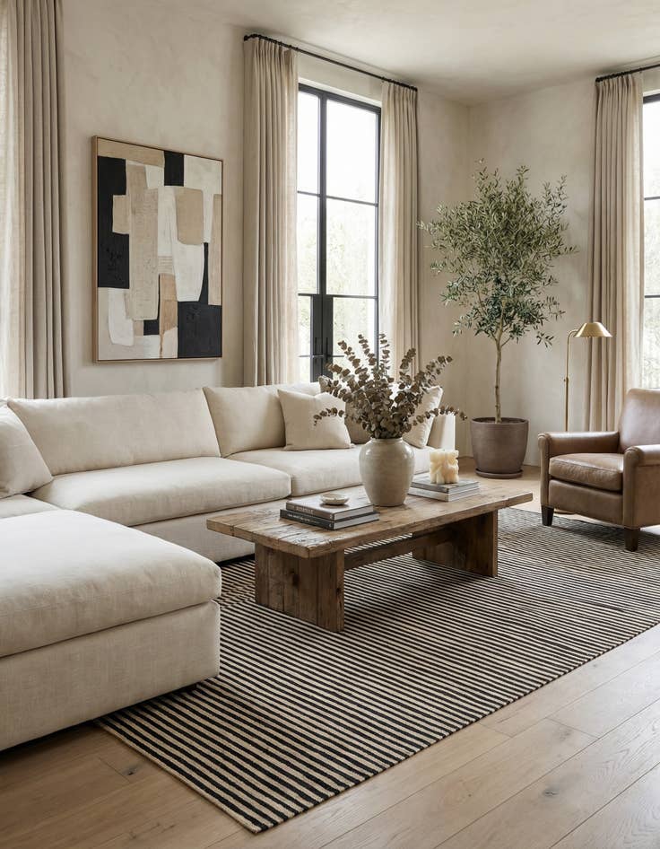 Detail image of 5' 8 x 7' 10  Hand Woven Kilim Modern Wool Rug