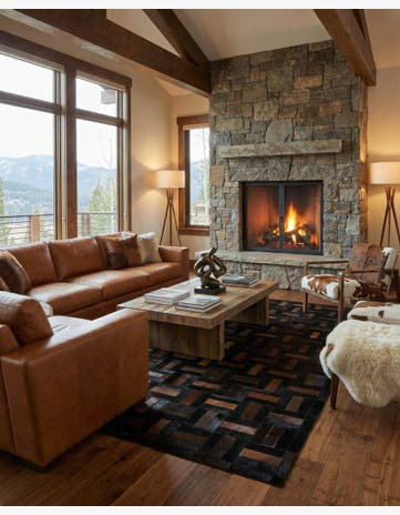 5' 2 x 8' 1 Cowhide - Patchwork Rug
