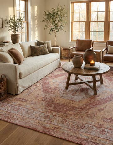 13' x 13' Easy-Clean Traditional Indoor / Outdoor Square Rug