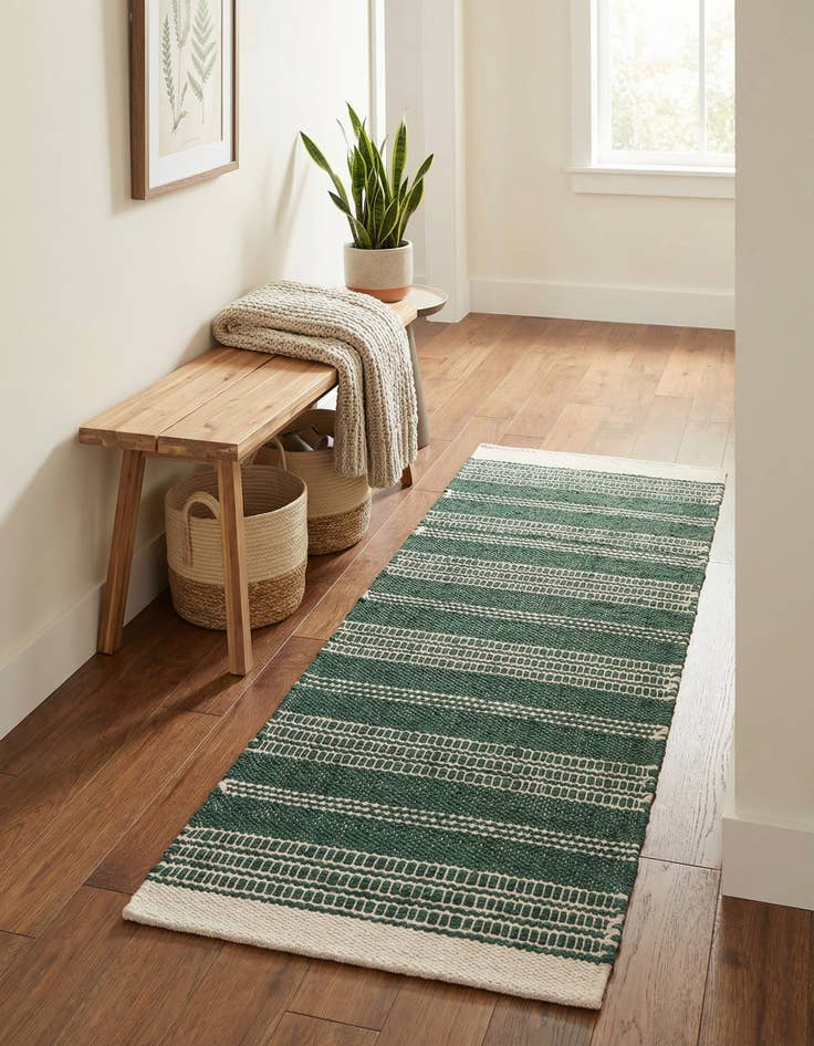 Detail image of  2' x 5' 1  Hand Woven Lariat Runner Rug