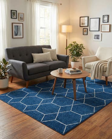  4' x 6' Lattice Frieze Rug