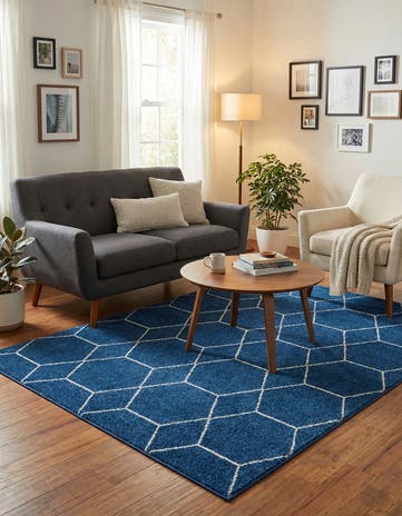 4' x 6' Lattice Frieze Rug