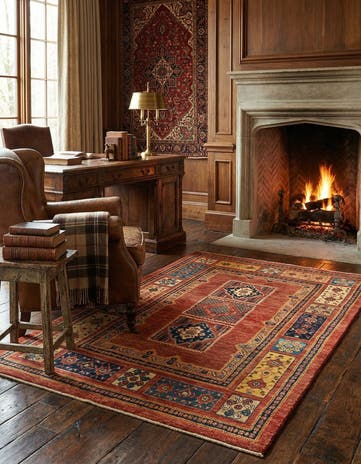 3' 7 x 5' 5 Kashkuli Wool Rug