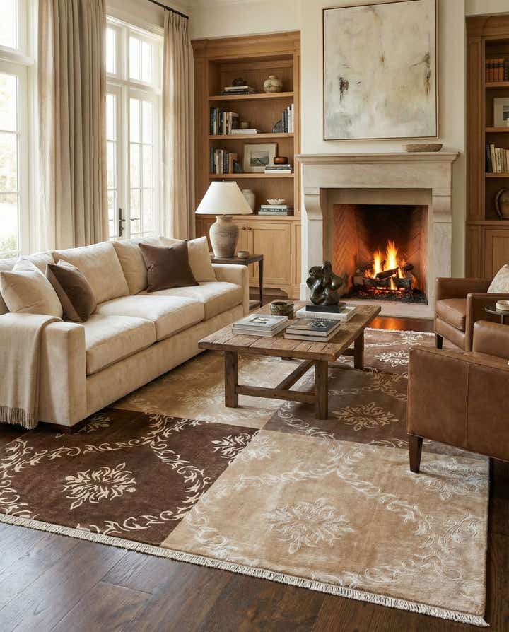 6' 7 x 9' 10 Hand Knotted Darya Wool Rug