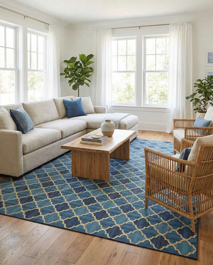 10' x 12' Easy-Clean Trellis Indoor / Outdoor Rug