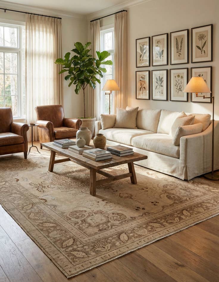 Detail image of 8' 6 x 11' 9  Hand Knotted Ultra Vintage Persian Wool Rug