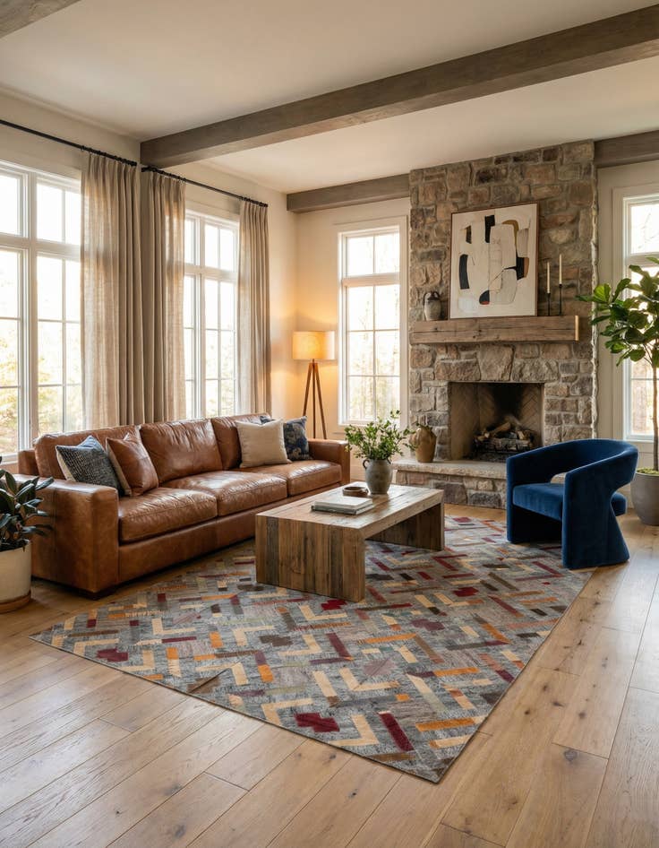 Detail image of 5' x 7' 10 Cowhide Rug