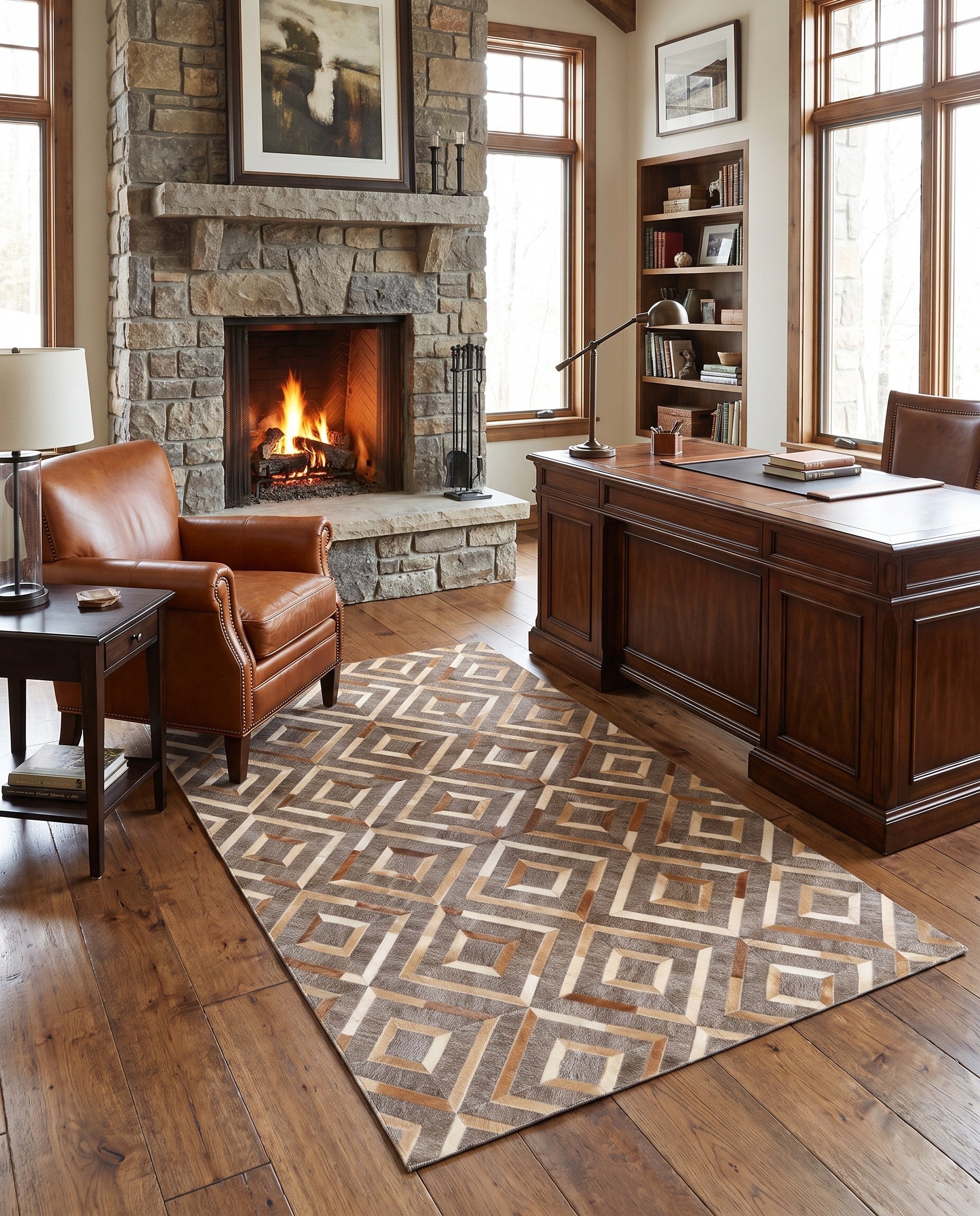 4' 10 x 7' 9 Cowhide Rug