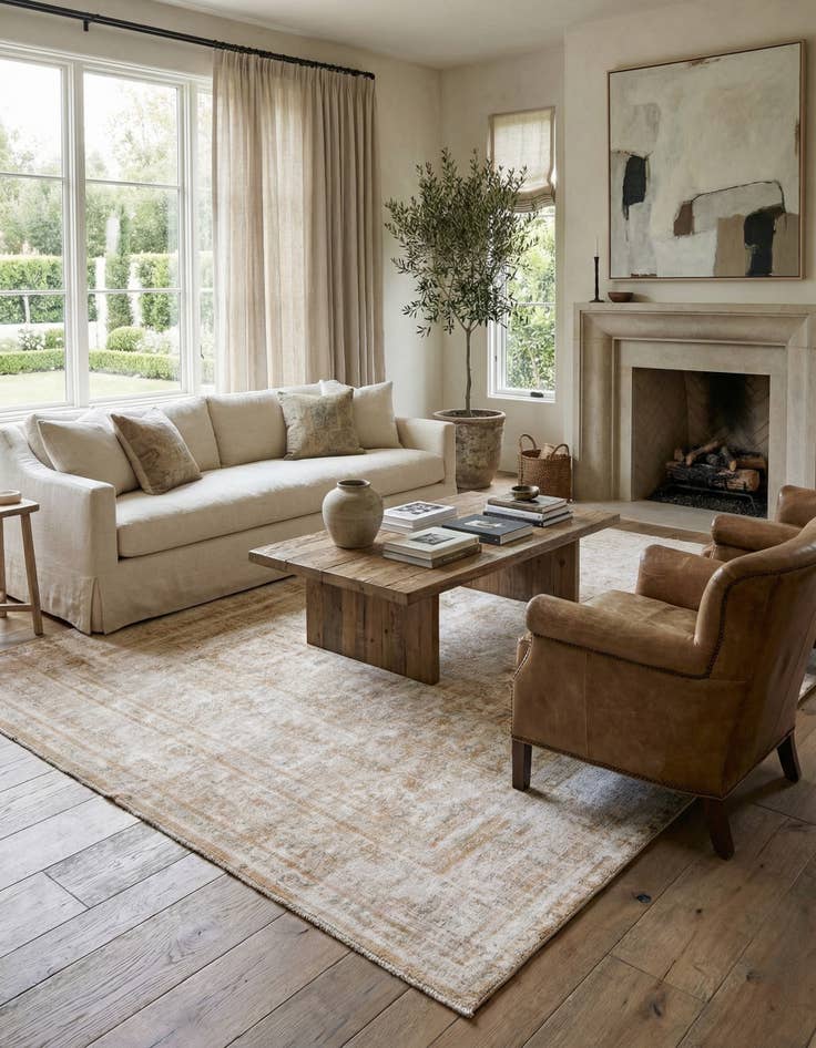 Detail image of 9' 8 x 12'  Hand Knotted Ultra Vintage Persian Wool Rug