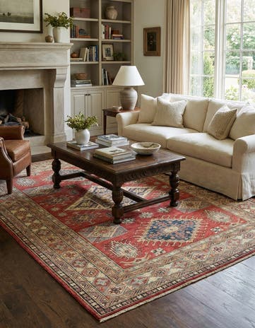 5' 9 x 7' 7 Hand Knotted Kazak Oriental Rug