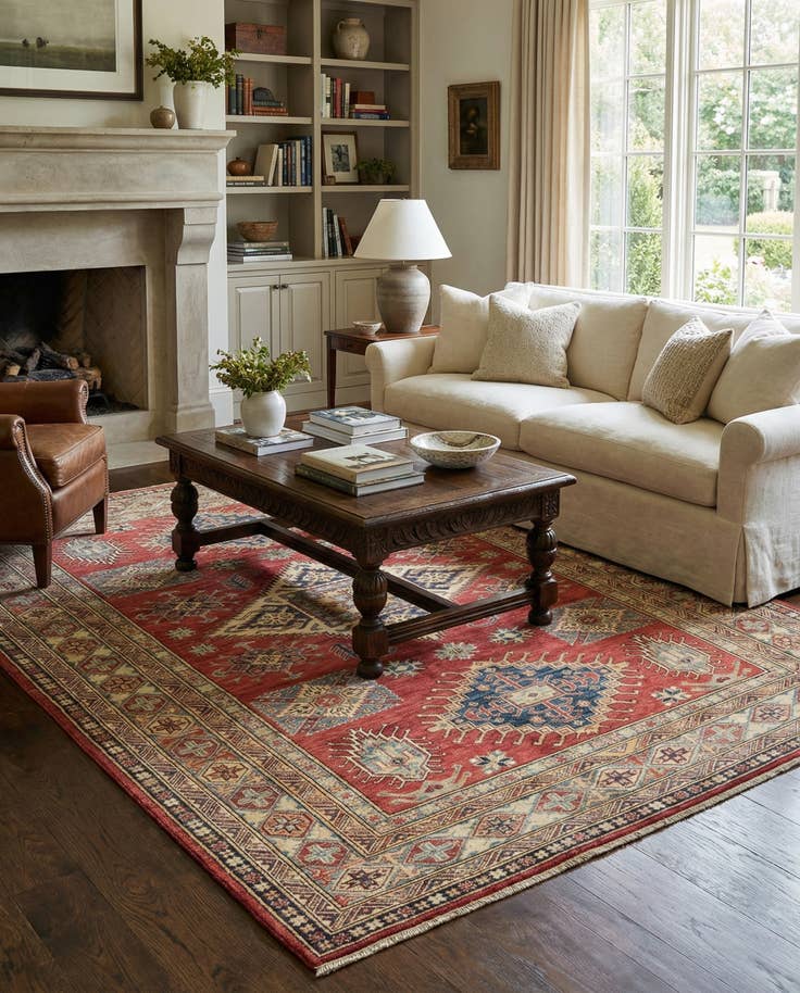 Detail image of 5' 9 x 7' 7 Hand Knotted Kazak Oriental Rug