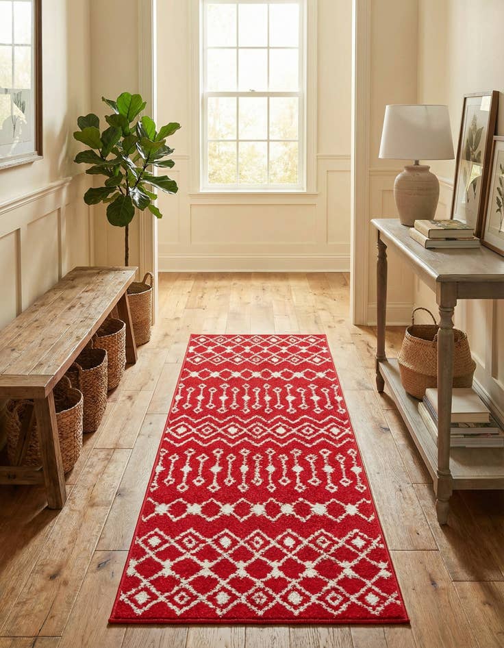 Detail image of 2' x 5' Moroccan Trellis Runner Rug