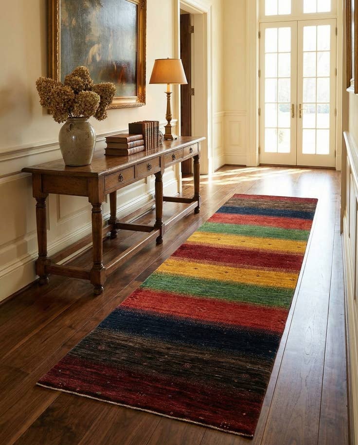 Detail image of 2' 9 x 10' 6 Hand Knotted Kashkuli Rug