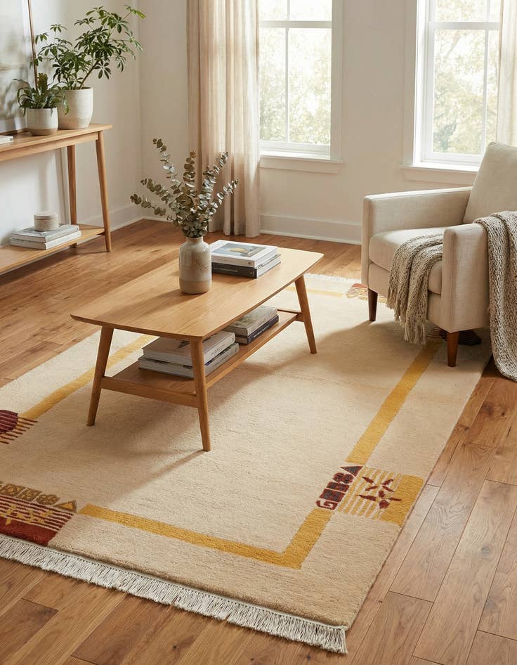 Detail image of  3' x 5' 3  Hand Knotted Darya Wool Rug