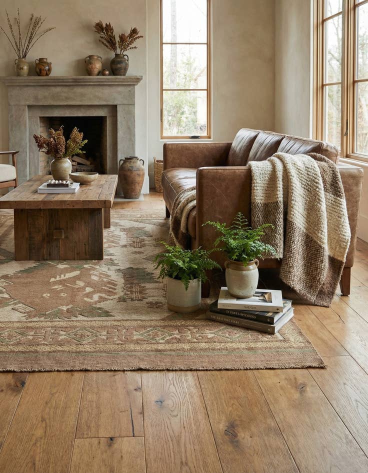 Detail image of 4' 4 x 6' 4  Hand Woven Sumak Wool Rug