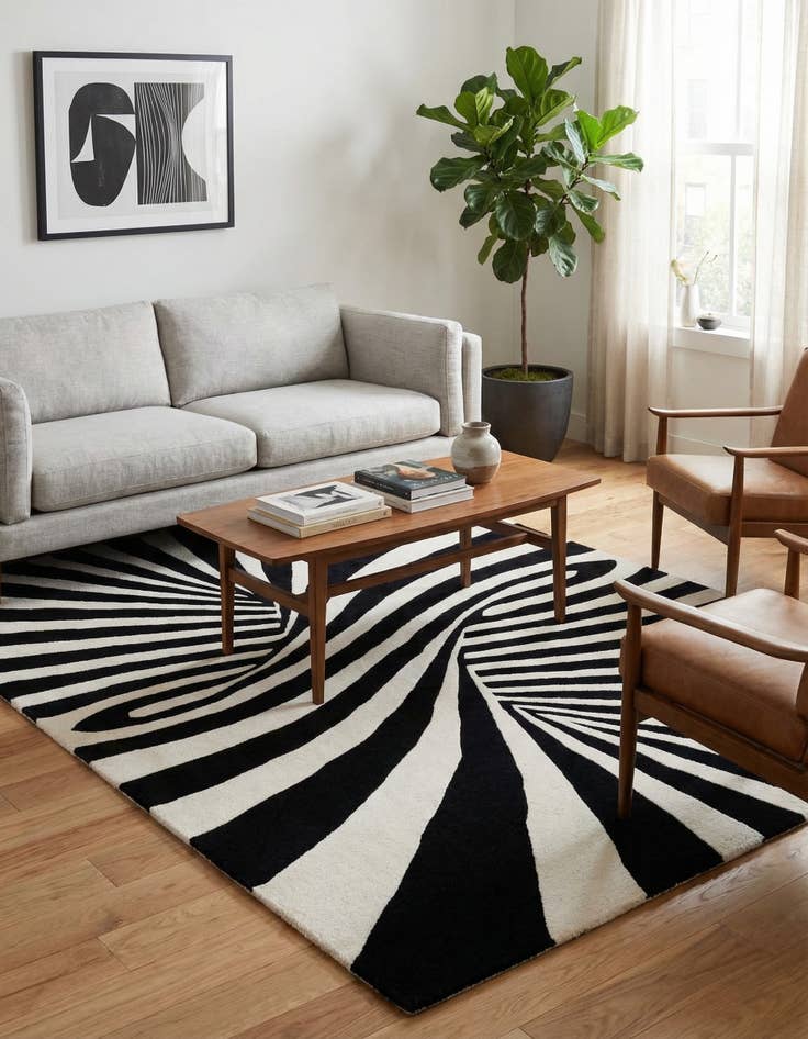 Detail image of  4' 1 x 6' 1 Vortex Wool Rug