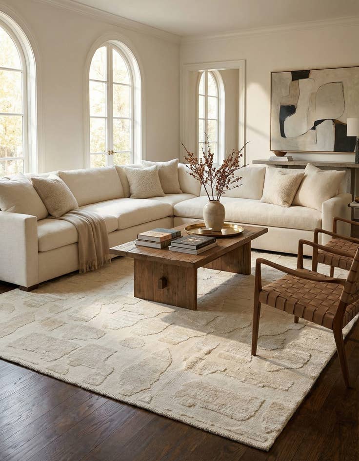 Detail image of 8' 5 x 10' 4  Hand Knotted Darya Wool Rug