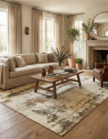 7' 3 x 9' 7 Hand Knotted Ultra Vintage Persian Wool Rug