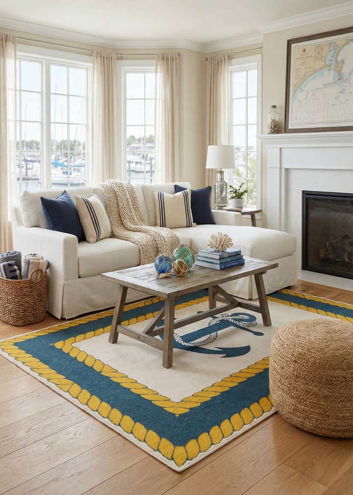 9' x 12' Easy-Clean Coastal Indoor / Outdoor Rug