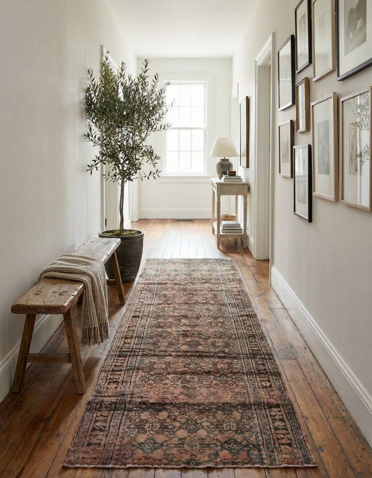 Detail image of 3' 9 x 12' 2  Hand Knotted Ultra Vintage Persian Wool Runner Rug