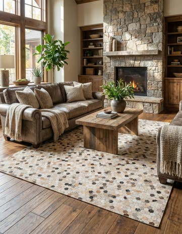 5' 6 x 7' 7 Cowhide Stocks Rug