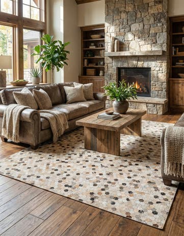 5' 6 x 7' 7 Cowhide Stocks Rug