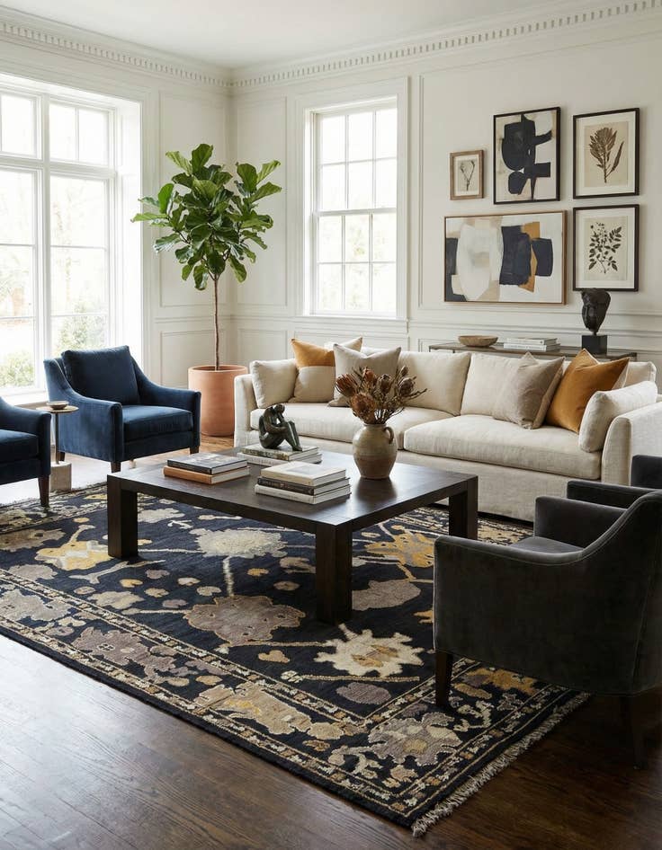 Detail image of 10' 3 x 14'  Hand Knotted Darya Wool Rug