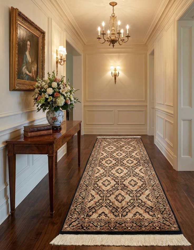 Detail image of  1' 11 x 5' 8 Ghom Runner Rug