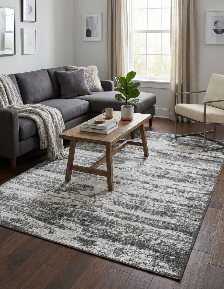 Detail image of 5' 3 x 8'  Washable Modern Indoor / Outdoor Rug