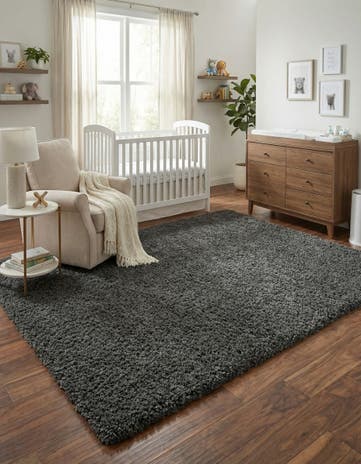 10' x 13' Solid Shag Rug