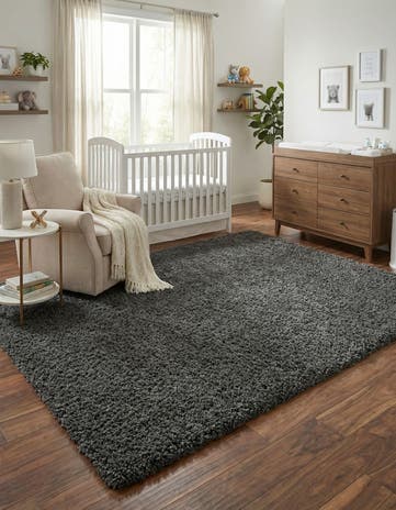 10' x 13' Solid Shag Rug