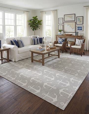 10' x 14' Easy-Clean Coastal Indoor / Outdoor Rug