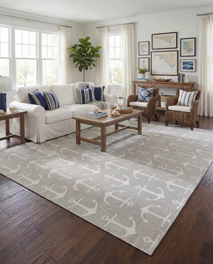 10' x 14' Easy-Clean Coastal Indoor / Outdoor Rug