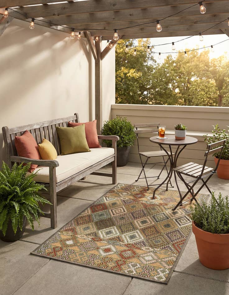 Detail image of 2' x 3'  Washable Baja Indoor / Outdoor Rug