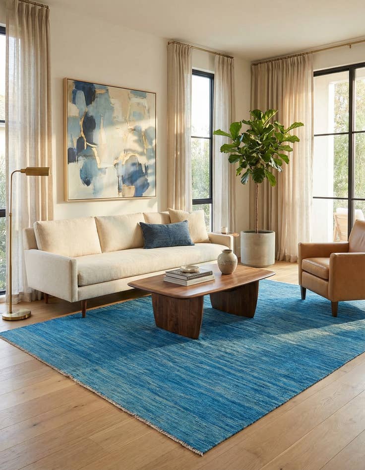 Detail image of 5' 10 x 7' 10  Hand Woven Kilim Modern Wool Rug