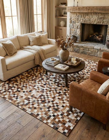5' 1 x 7' 11 Cowhide Stocks Rug